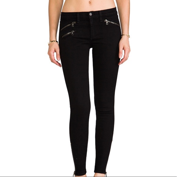rag & bone Denim - rag & bone The Legging W/Zips in Blackout Sz 00